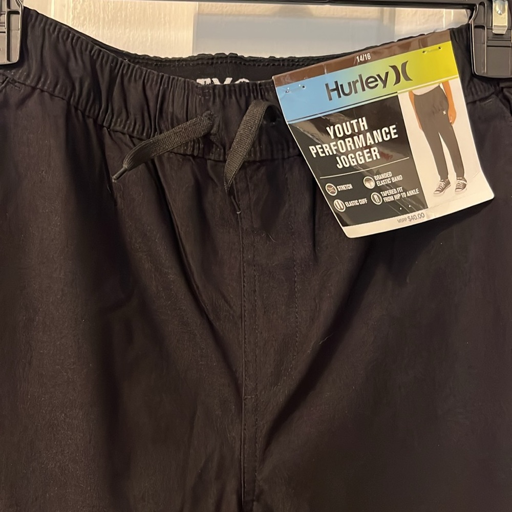 NWT‎ Hurley Youth Performance Jogger Black Size 14/16 - Picture 3 of 9